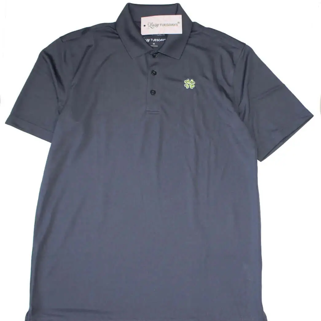 Men's Lazy Links Golf Polo - Storm Gray Lazy Tuesdays