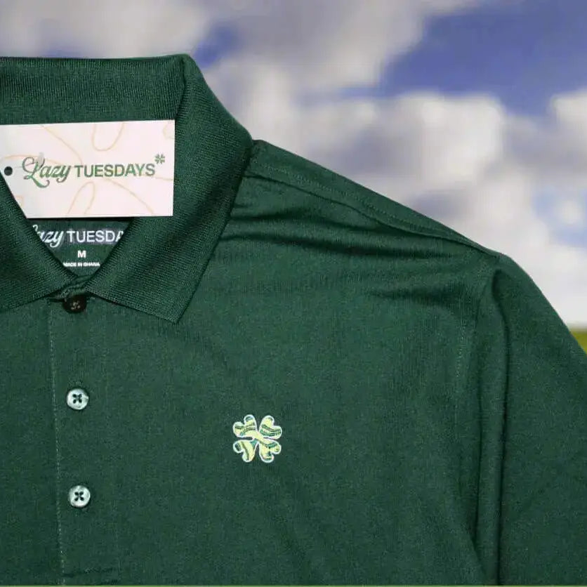 Men's Lazy Links Golf Polo - Forest Green Lazy Tuesdays