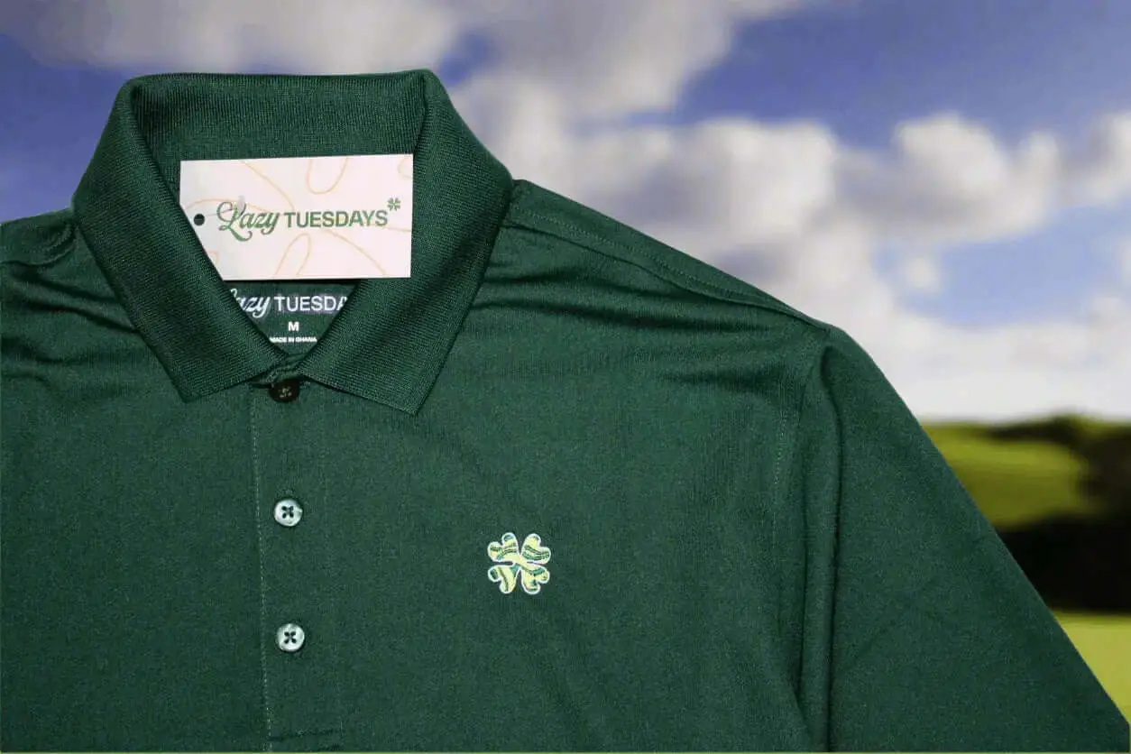 Men's Lazy Links Golf Polo - Forest Green Lazy Tuesdays