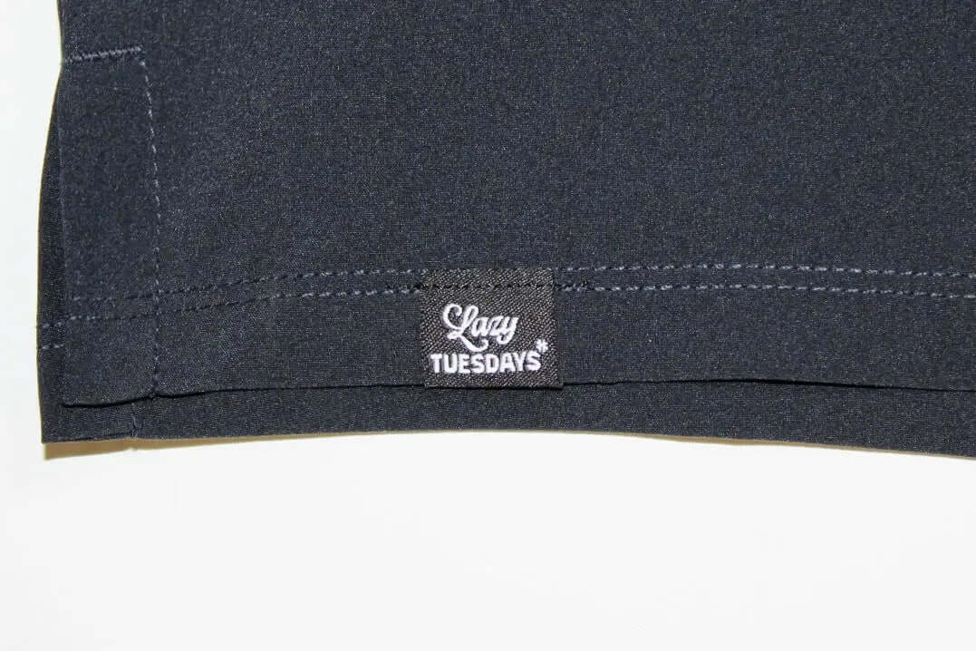 athletic shorts black close up detail logo