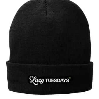 FW24 Black Beanie Lazy Tuesdays