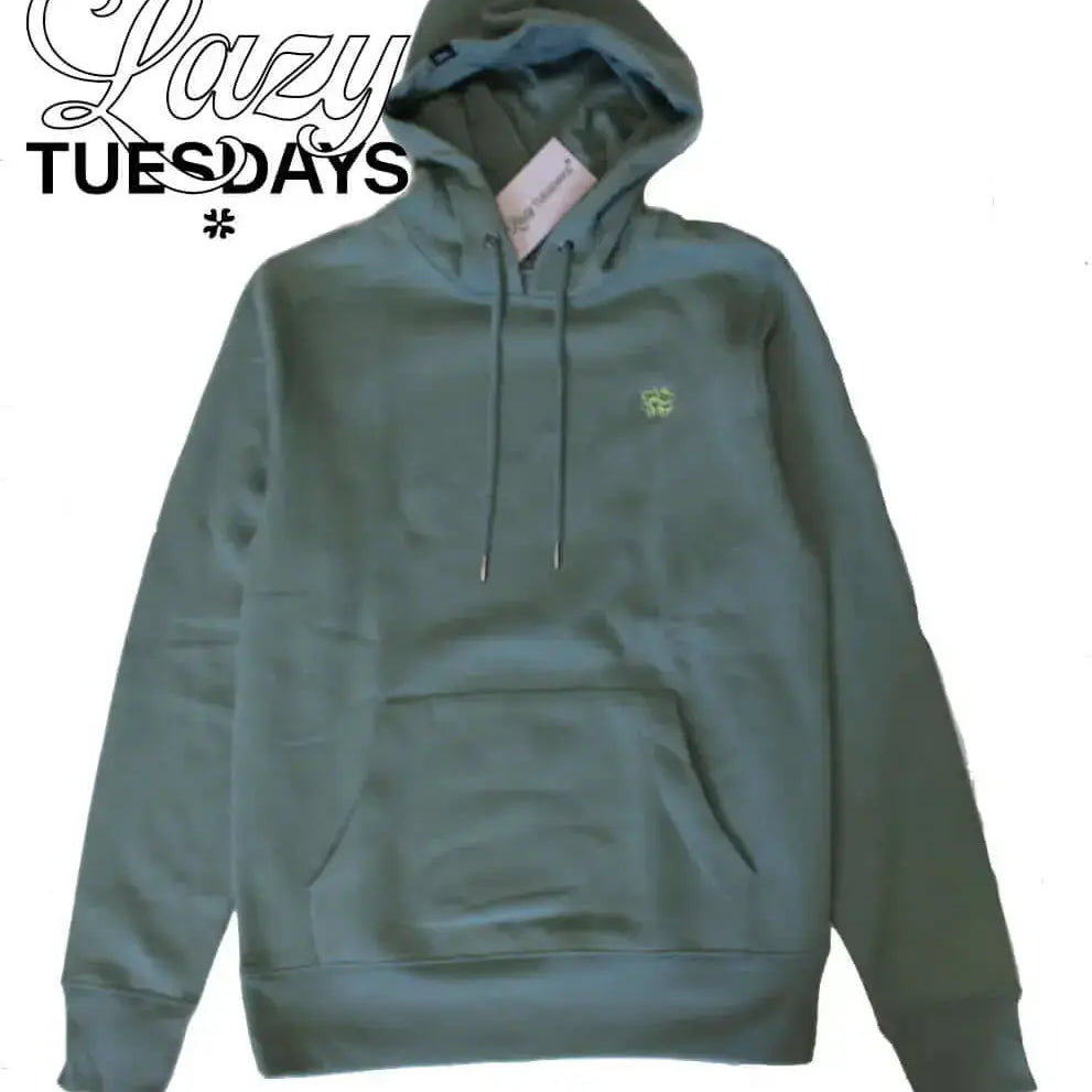 The Tuesday Hoodie - Olive Green Lazy Tuesdays