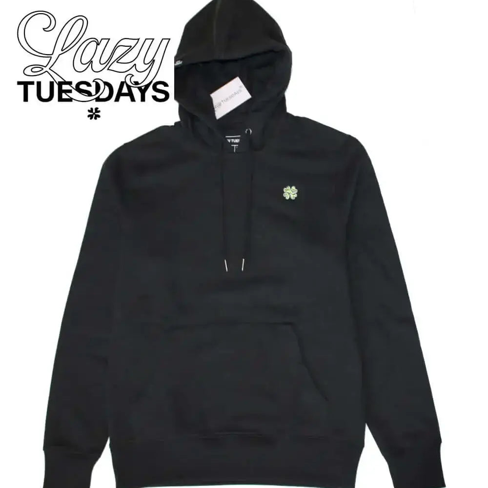 The Tuesday Hoodie - Black Front Lazy Tuesdays