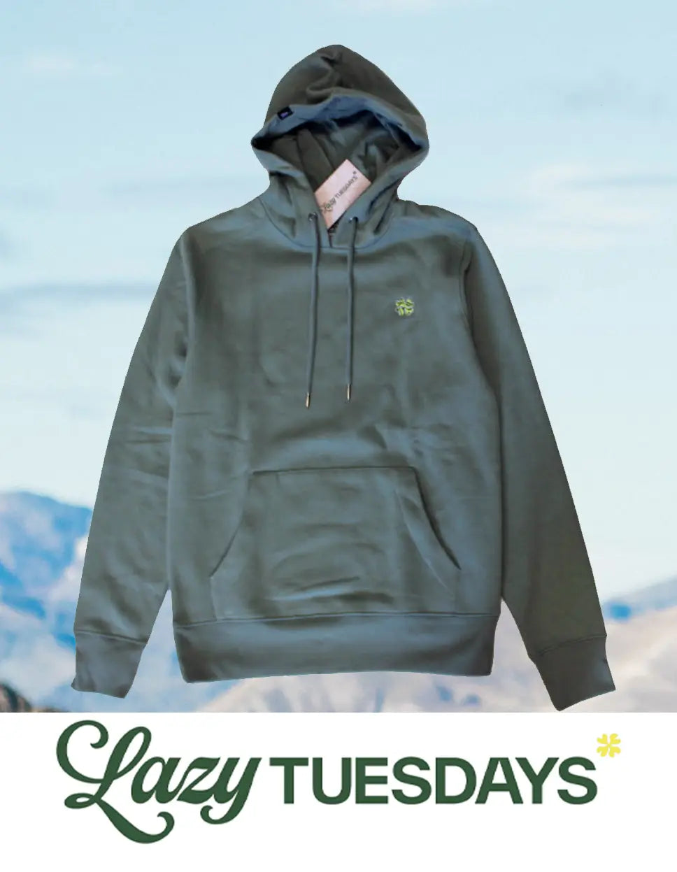 The Tuesday Hoodie - Olive Green Lazy Tuesdays