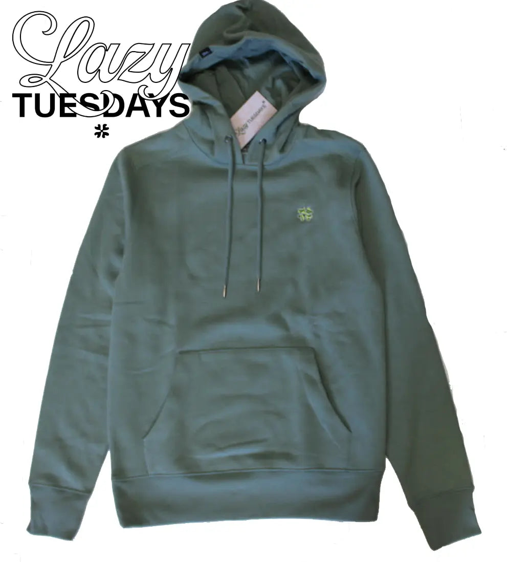 The Tuesday Hoodie - Olive Green Lazy Tuesdays