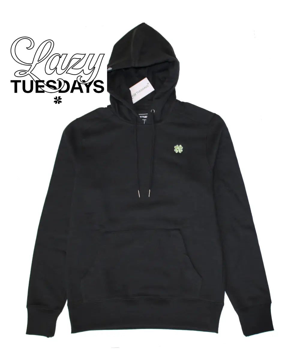 The Tuesday Hoodie - Black Front Lazy Tuesdays